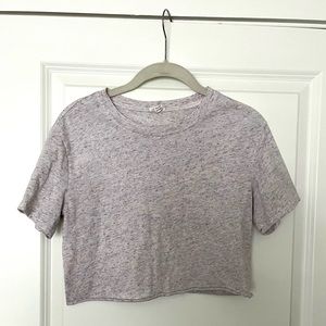 Garage Multi Color Cropped Short Sleeve Shirt, size XS